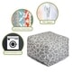 preview thumbnail 12 of 12, Majestic Home Goods Indoor Fusion Cotton Ottoman Pouf 27 in L x 27 in W x 17 in H