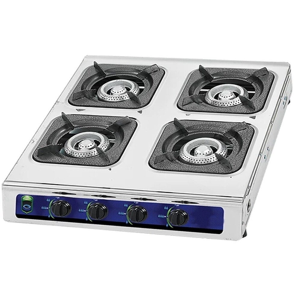 Shop Heavy Duty 4 Burner Propane Gas Stove Outdoor Cooking Butane