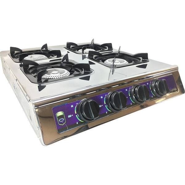 Shop Heavy Duty 4 Burner Propane Gas Stove Outdoor Cooking Butane