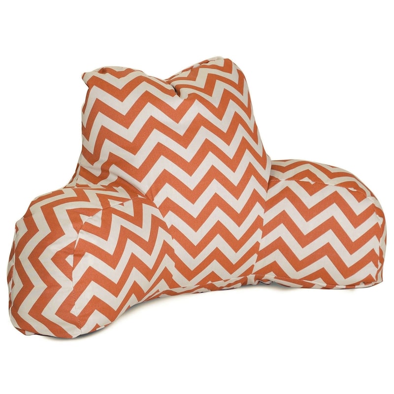 Majestic Home Goods Chevron Reading Bed Pillow 33 X 6 X 18 - Burnt Orange