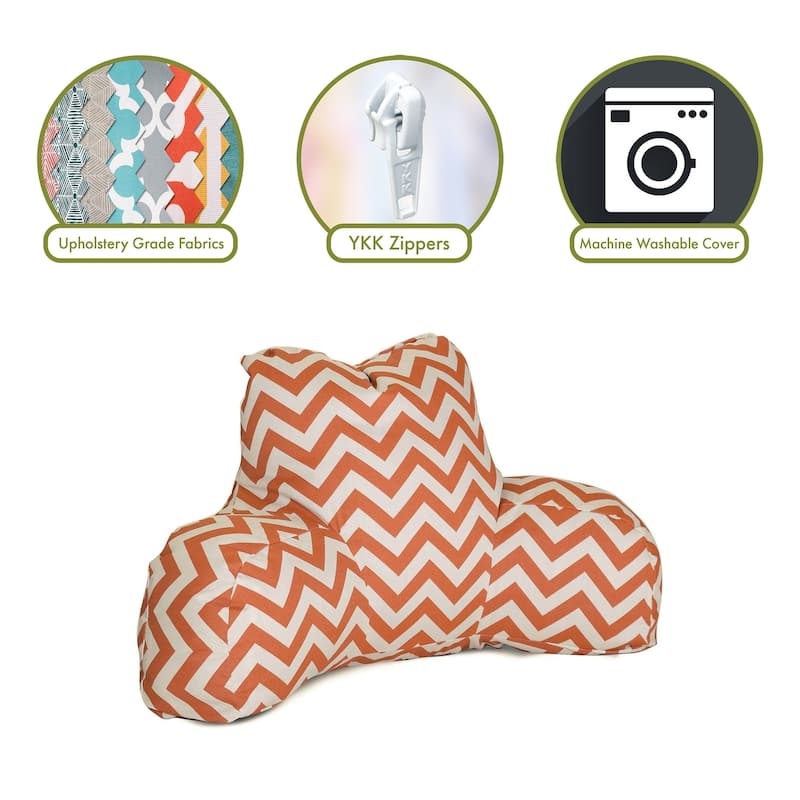 Majestic Home Goods Chevron Reading Bed Pillow 33 X 6 X 18