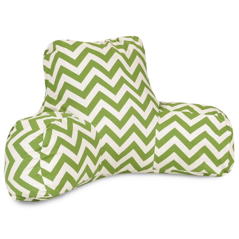Majestic Home Goods Chevron Reading Bed Pillow 33 X 6 X 18 - Sage