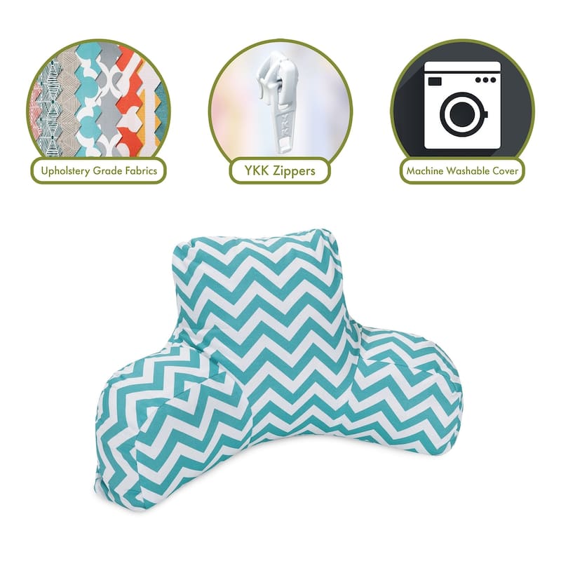 Majestic Home Goods Chevron Reading Bed Pillow 33 X 6 X 18