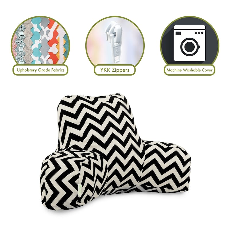 Majestic Home Goods Chevron Reading Bed Pillow 33 X 6 X 18