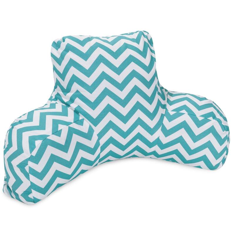 Majestic Home Goods Chevron Reading Bed Pillow 33 X 6 X 18 - Teal