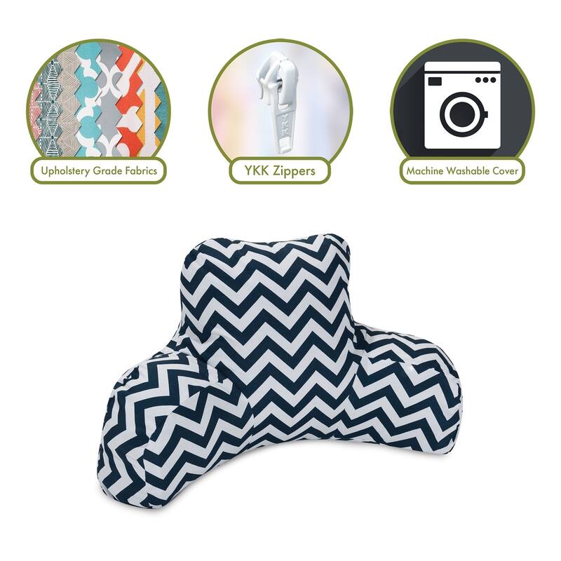 Majestic Home Goods Chevron Reading Bed Pillow 33 X 6 X 18