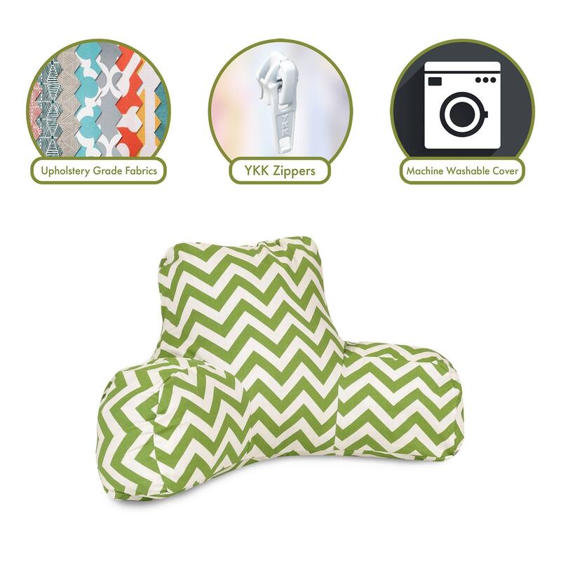 Majestic Home Goods Chevron Reading Bed Pillow 33 X 6 X 18