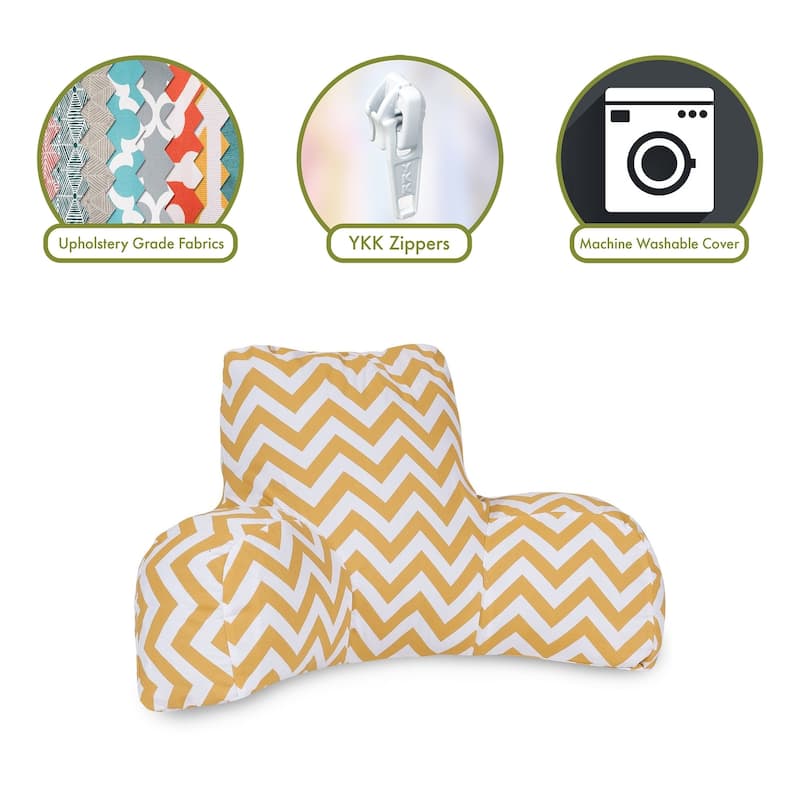 Majestic Home Goods Chevron Reading Bed Pillow 33 X 6 X 18