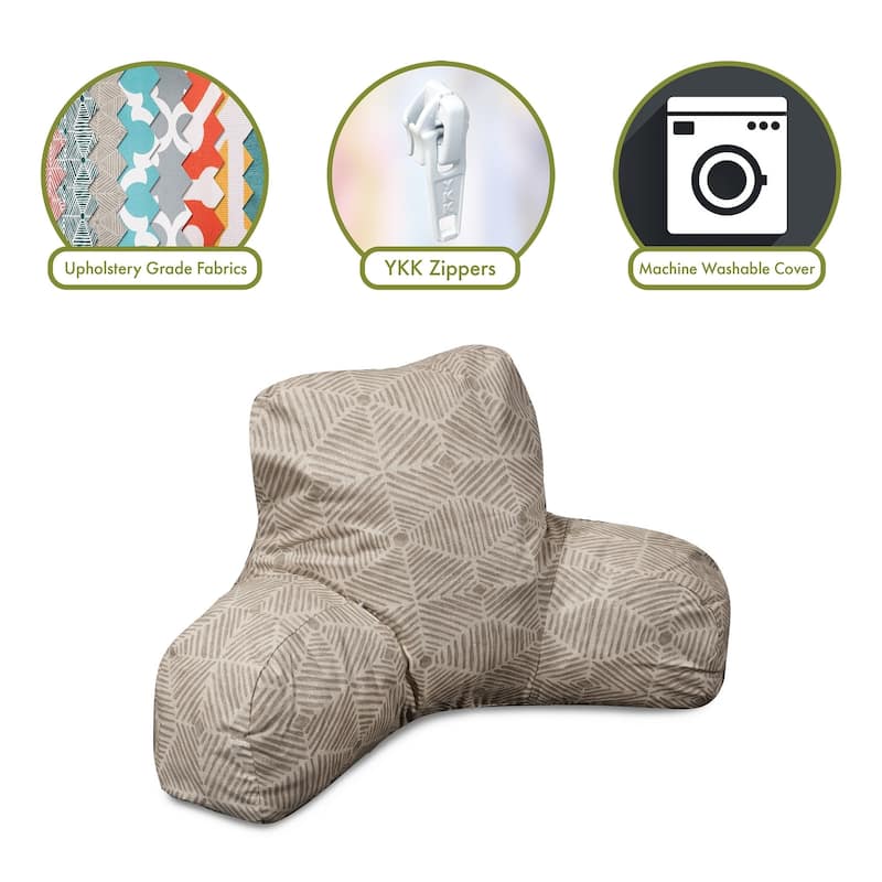 Majestic Home Goods Charlie Cotton Reading Bed Pillow 33 X 6 X 18