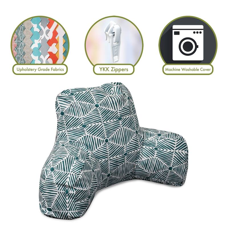 Majestic Home Goods Charlie Cotton Reading Bed Pillow 33 X 6 X 18