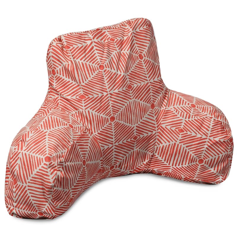 Majestic Home Goods Charlie Cotton Reading Bed Pillow 33 X 6 X 18 - Salmon