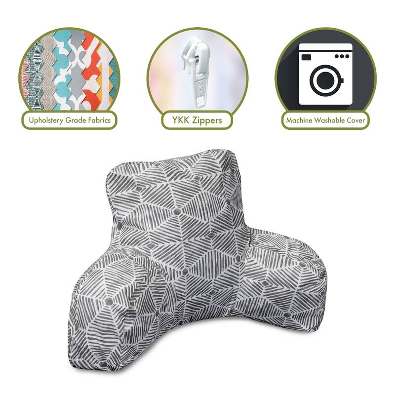 Majestic Home Goods Charlie Cotton Reading Bed Pillow 33 X 6 X 18