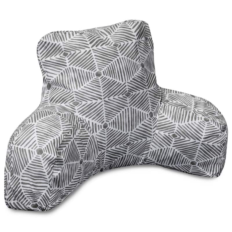 Majestic Home Goods Charlie Cotton Reading Bed Pillow 33 X 6 X 18 - Gray