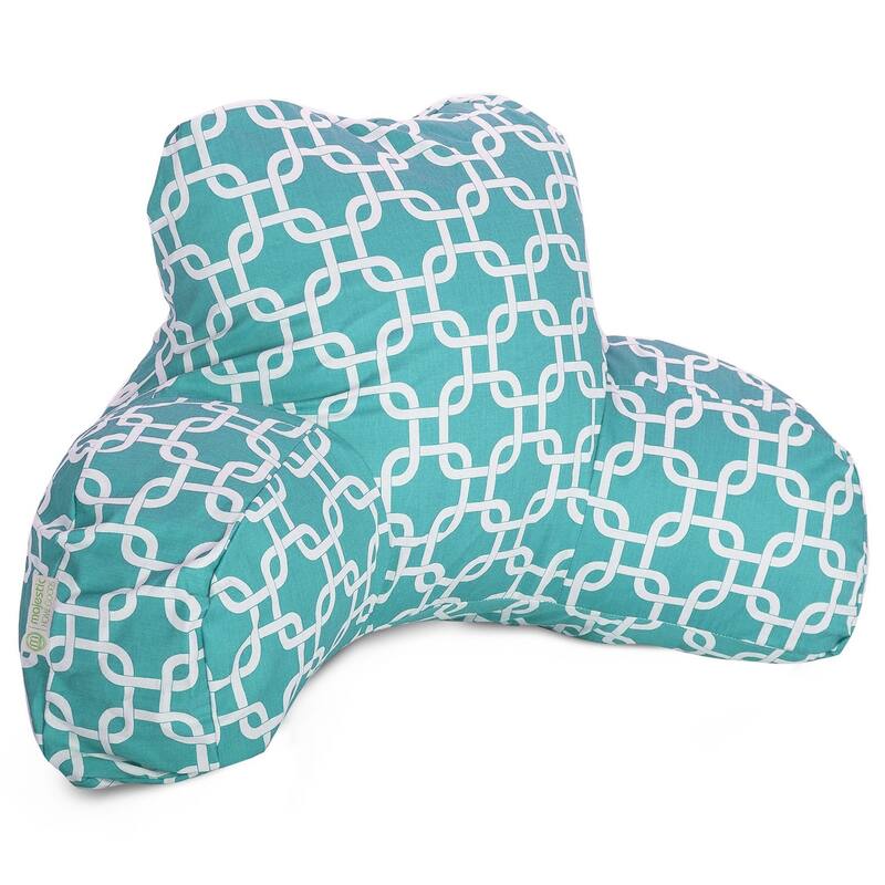 Majestic Home Goods Links Reading Bed Pillow 33 X 6 X 18 - Teal - Polyester