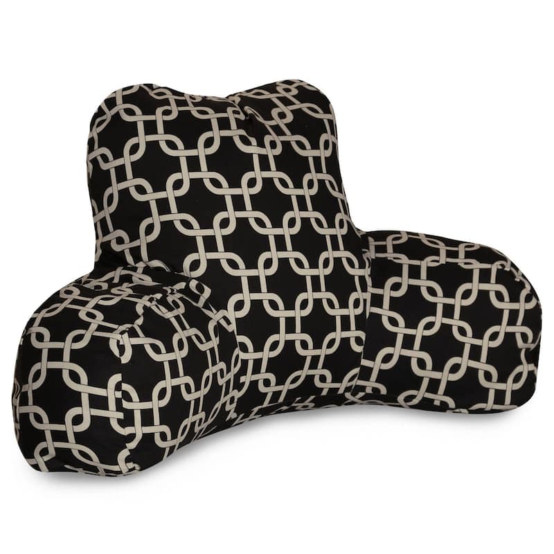 Majestic Home Goods Links Reading Bed Pillow 33 X 6 X 18 - Black - Polyester