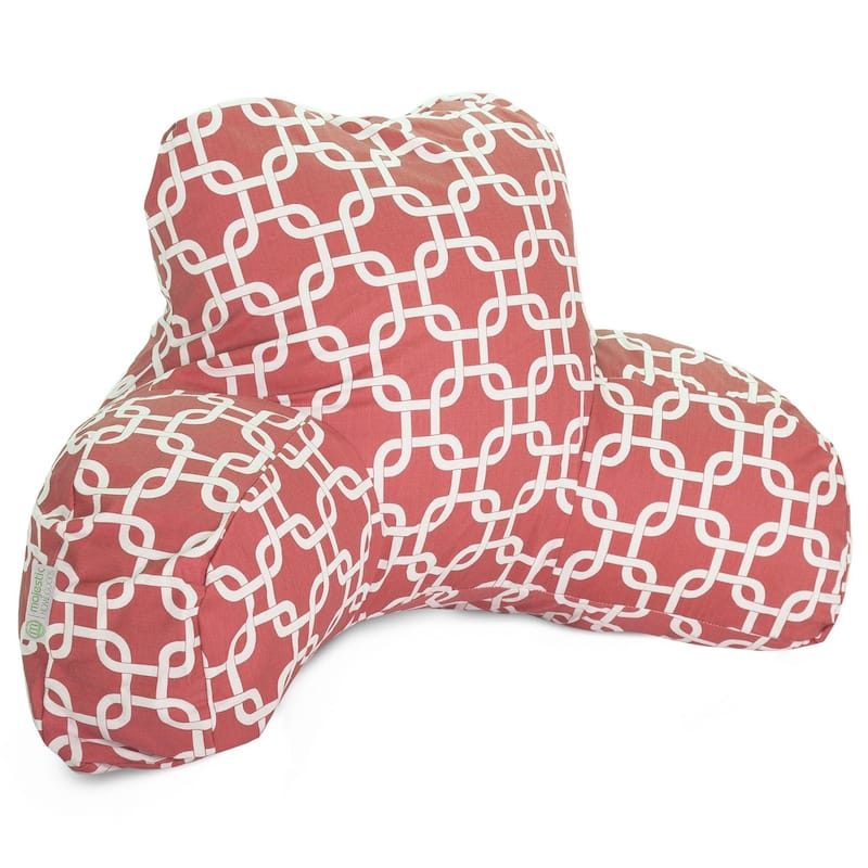 Majestic Home Goods Links Reading Bed Pillow 33 X 6 X 18 - Coral - Cotton