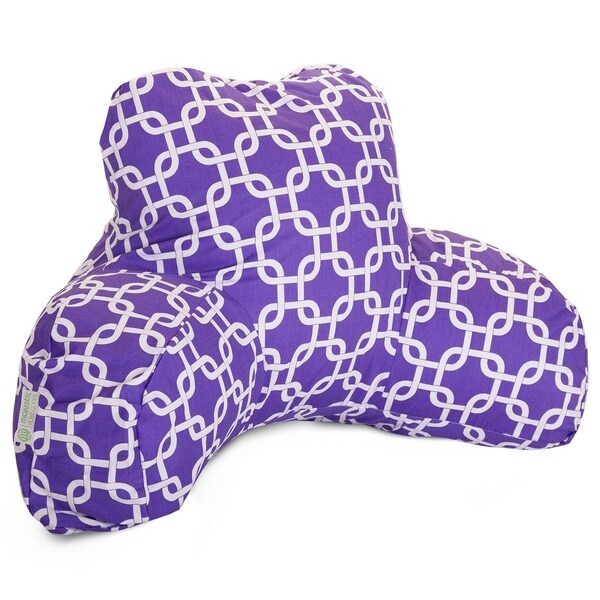 purple reading pillow