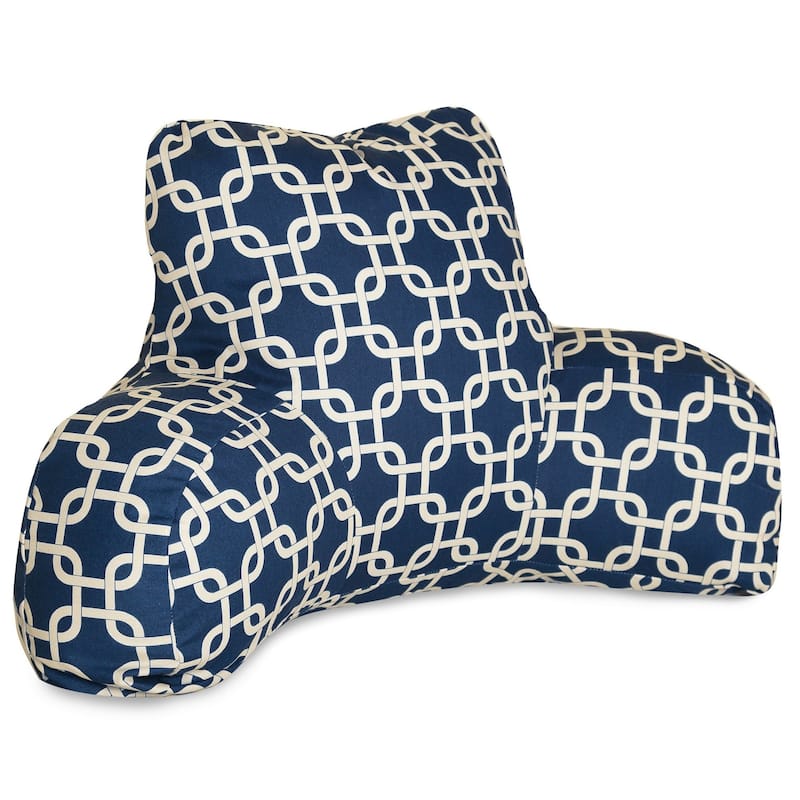 Majestic Home Goods Links Reading Bed Pillow 33 X 6 X 18 - Navy Blue - Polyester