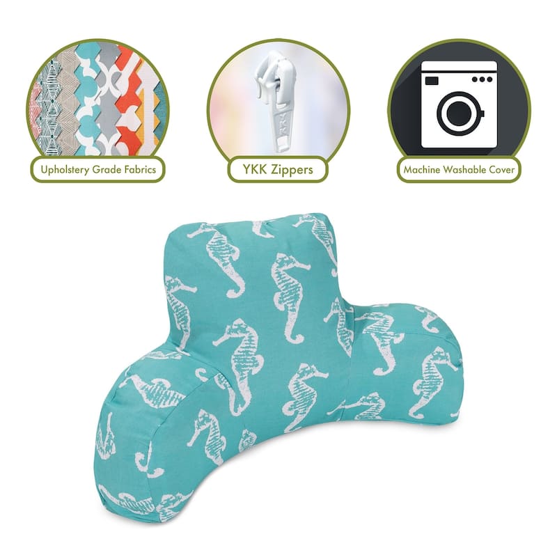Majestic Home Goods Sea Horse Reading Bed Pillow 33 X 6 X 18