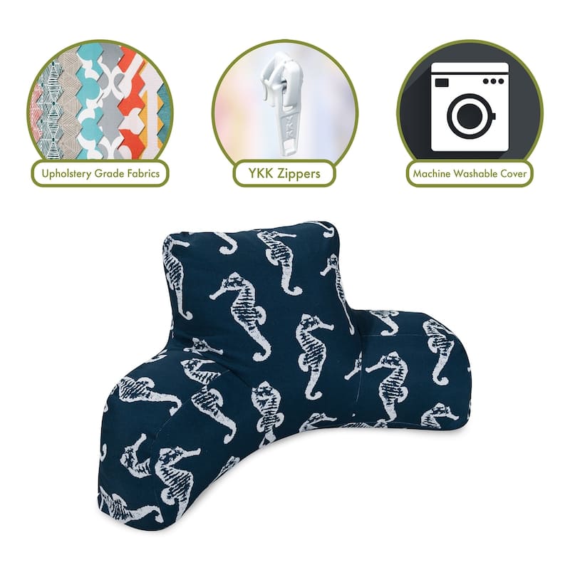 Majestic Home Goods Sea Horse Reading Bed Pillow 33 X 6 X 18