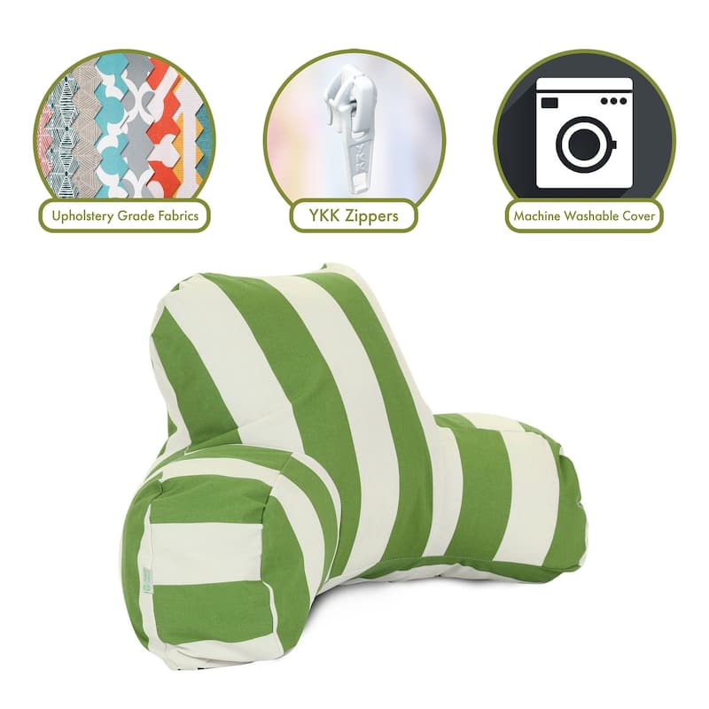 Majestic Home Goods Vertical Stripe Reading Bed Pillow 33 X 6 X 18