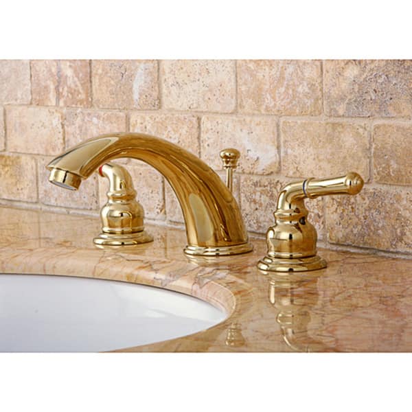 Shop Widespread Polished Brass Faucet Yellow Overstock 2226144