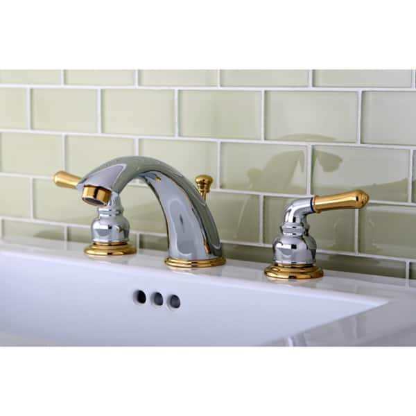 Shop Chrome Polished Brass Widespread Bathroom Faucet On Sale