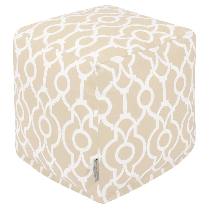 Majestic Home Goods Athens Indoor / Outdoor Ottoman Pouf Cube - Sand