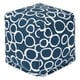 preview thumbnail 1 of 16, Majestic Home Goods Fusion Indoor Ottoman Pouf Cube - Small Navy