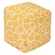preview thumbnail 3 of 16, Majestic Home Goods Fusion Indoor Ottoman Pouf Cube - Small Yellow