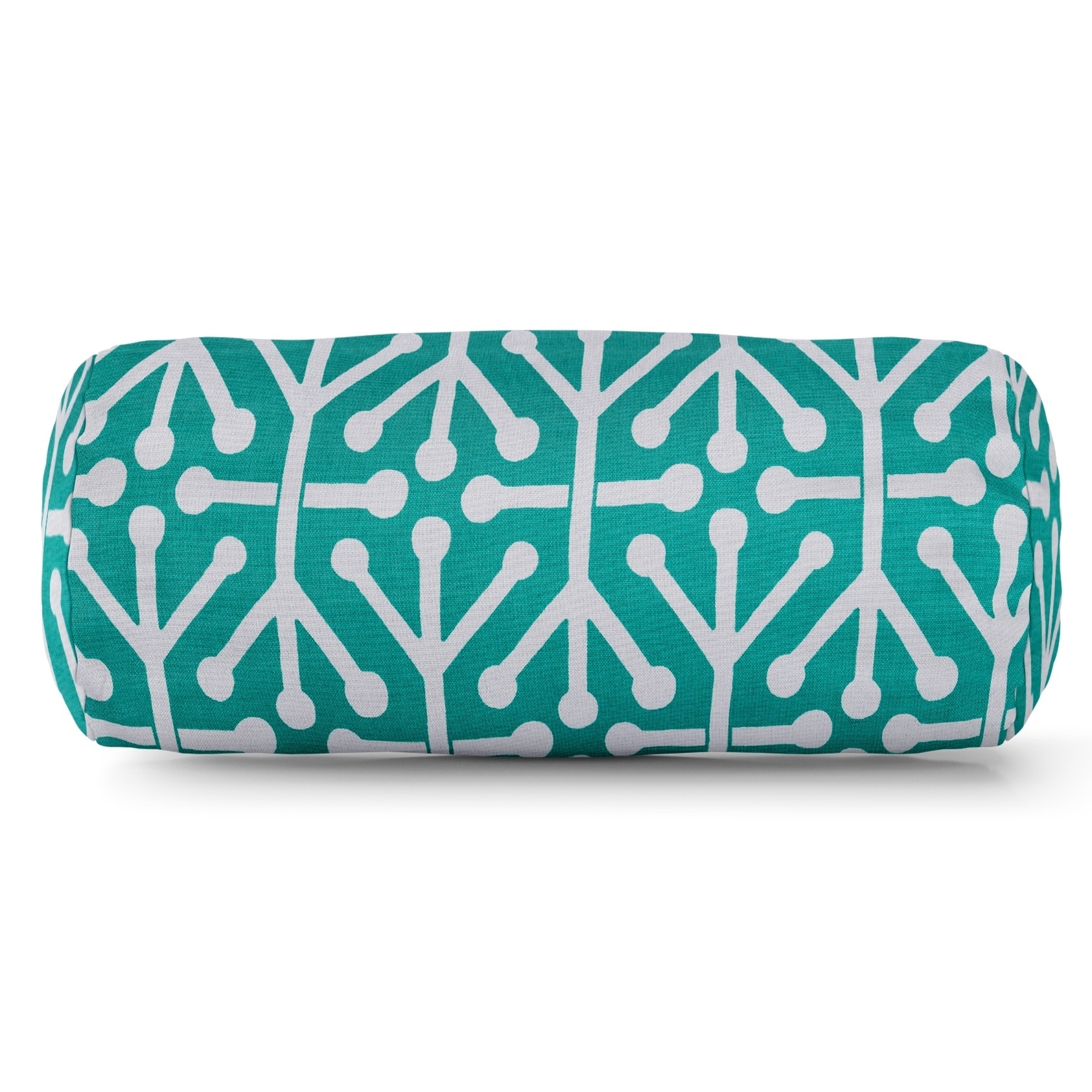 Majestic Home Goods Indoor Outdoor Aruba Round Bolster Decorative Throw Pillow