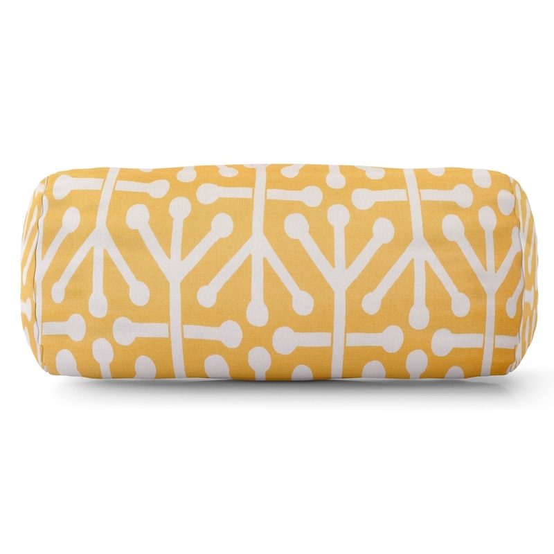 Majestic Home Goods Indoor Outdoor Aruba Round Bolster Decorative Throw Pillow - Citrus
