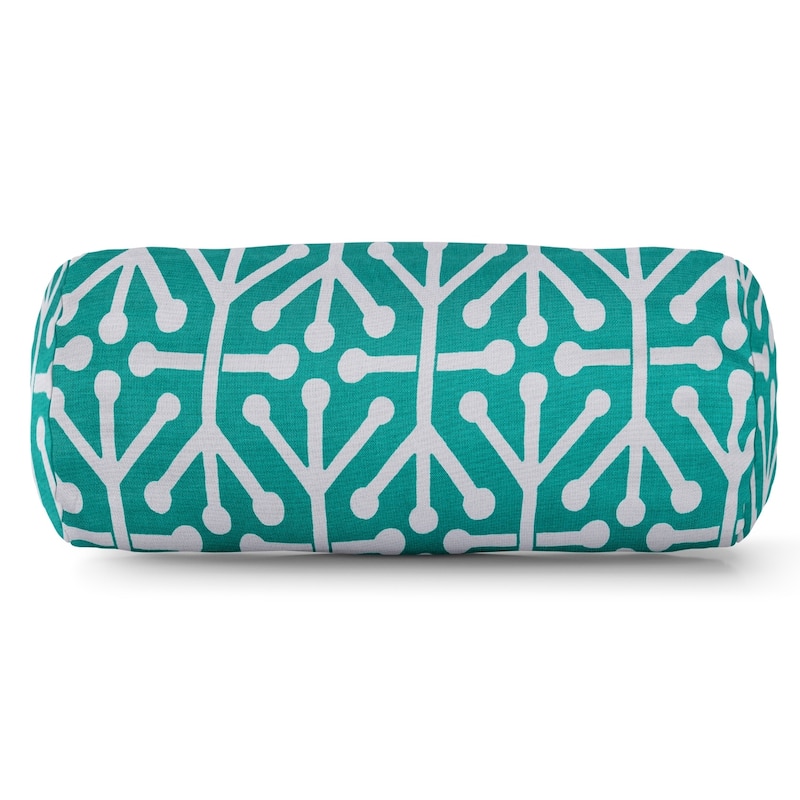 Majestic Home Goods Indoor Outdoor Aruba Round Bolster Decorative Throw Pillow - Pacific
