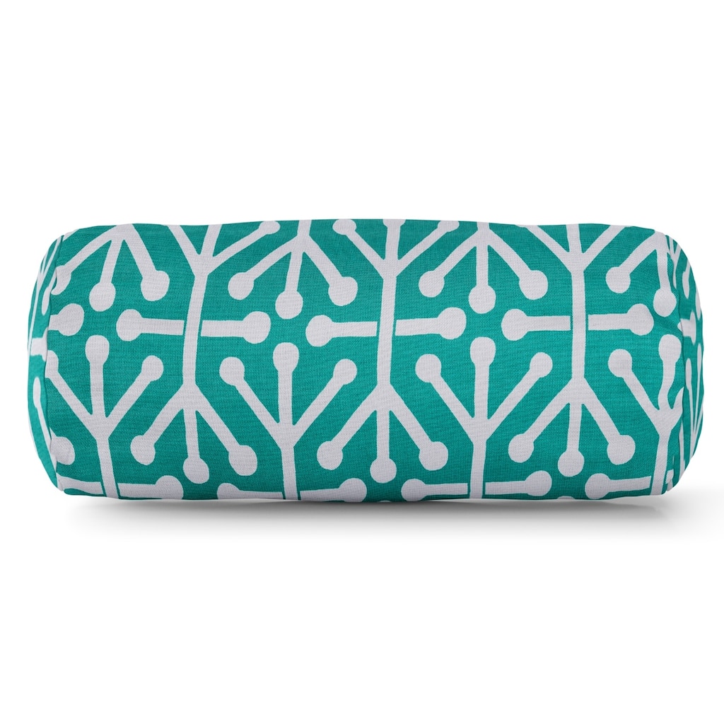 Majestic Home Goods Indoor Outdoor Aruba Round Bolster Decorative Throw Pillow