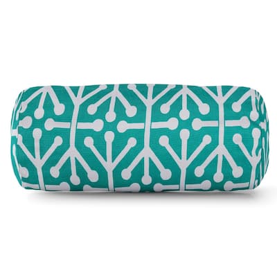 Majestic Home Goods Indoor Outdoor Aruba Round Bolster Decorative Throw Pillow