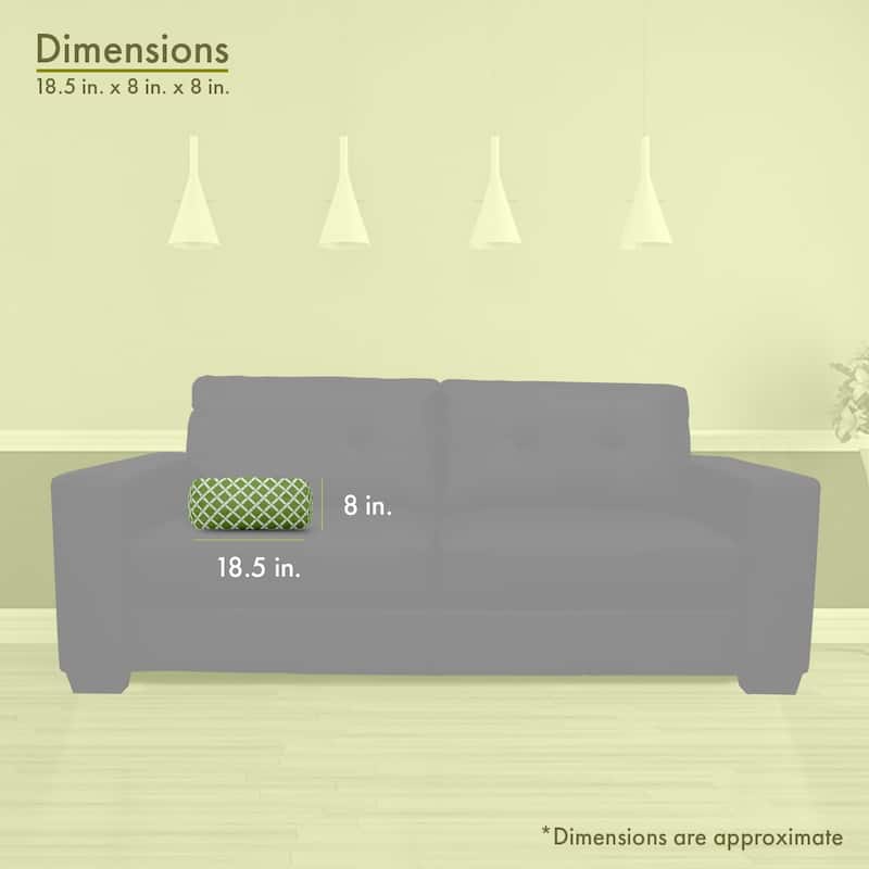 Majestic Home Goods Indoor Outdoor Bamboo Round Bolster Decorative Throw Pillow