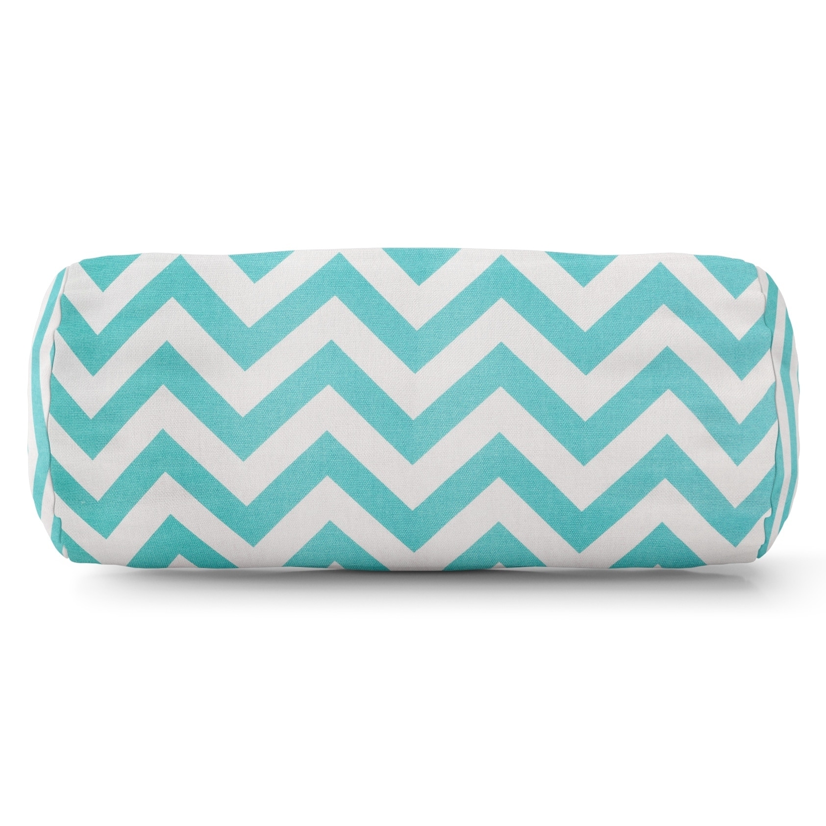 Majestic Home Goods Indoor Outdoor Chevron Round Bolster Decorative Throw Pillow