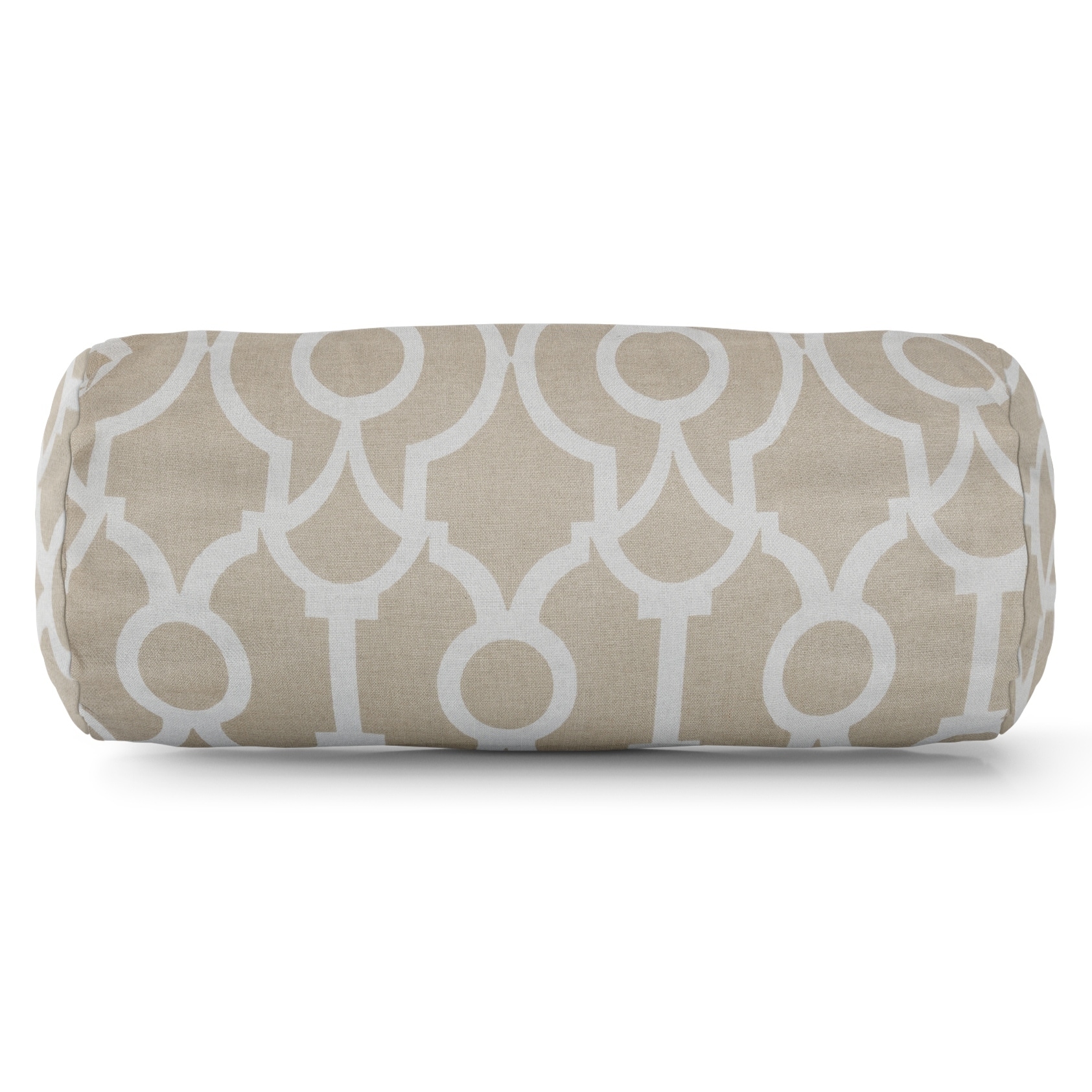 Majestic Home Goods Indoor Outdoor Athens Round Bolster Decorative Throw Pillow