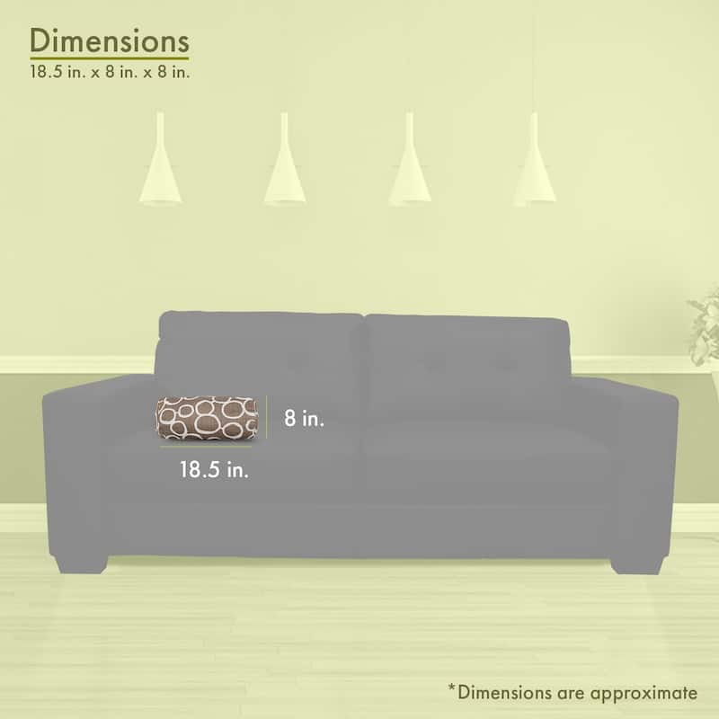 Majestic Home Goods Indoor Fusion Round Bolster Decorative Throw Pillow