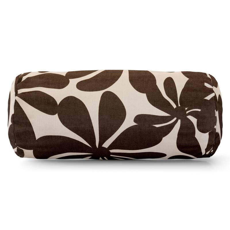 Majestic Home Goods Indoor Outdoor Plantation Round Bolster Decorative Throw Pillow