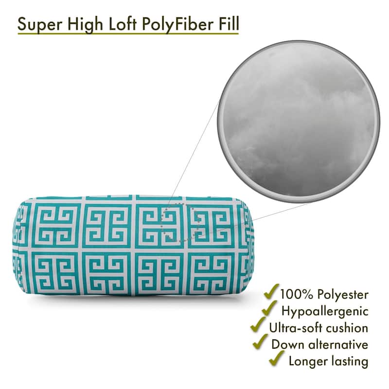 Majestic Home Goods Indoor Outdoor Towers Round Bolster Decorative Throw Pillow