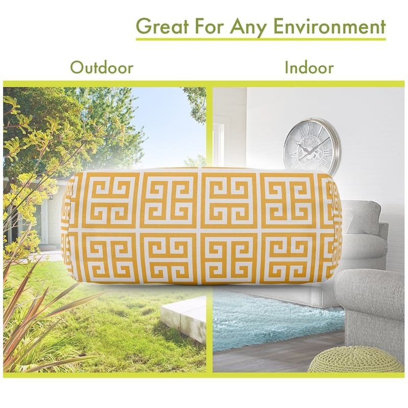 Majestic Home Goods Indoor Outdoor Towers Round Bolster Decorative Throw Pillow