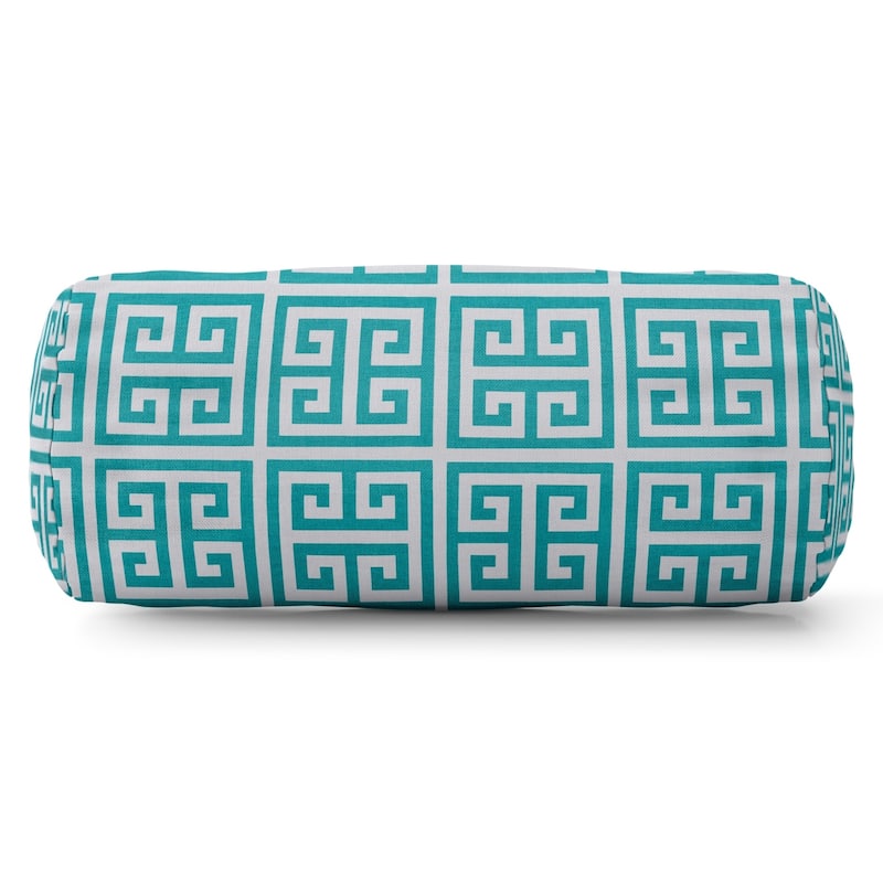 Majestic Home Goods Indoor Outdoor Towers Round Bolster Decorative Throw Pillow - Pacific