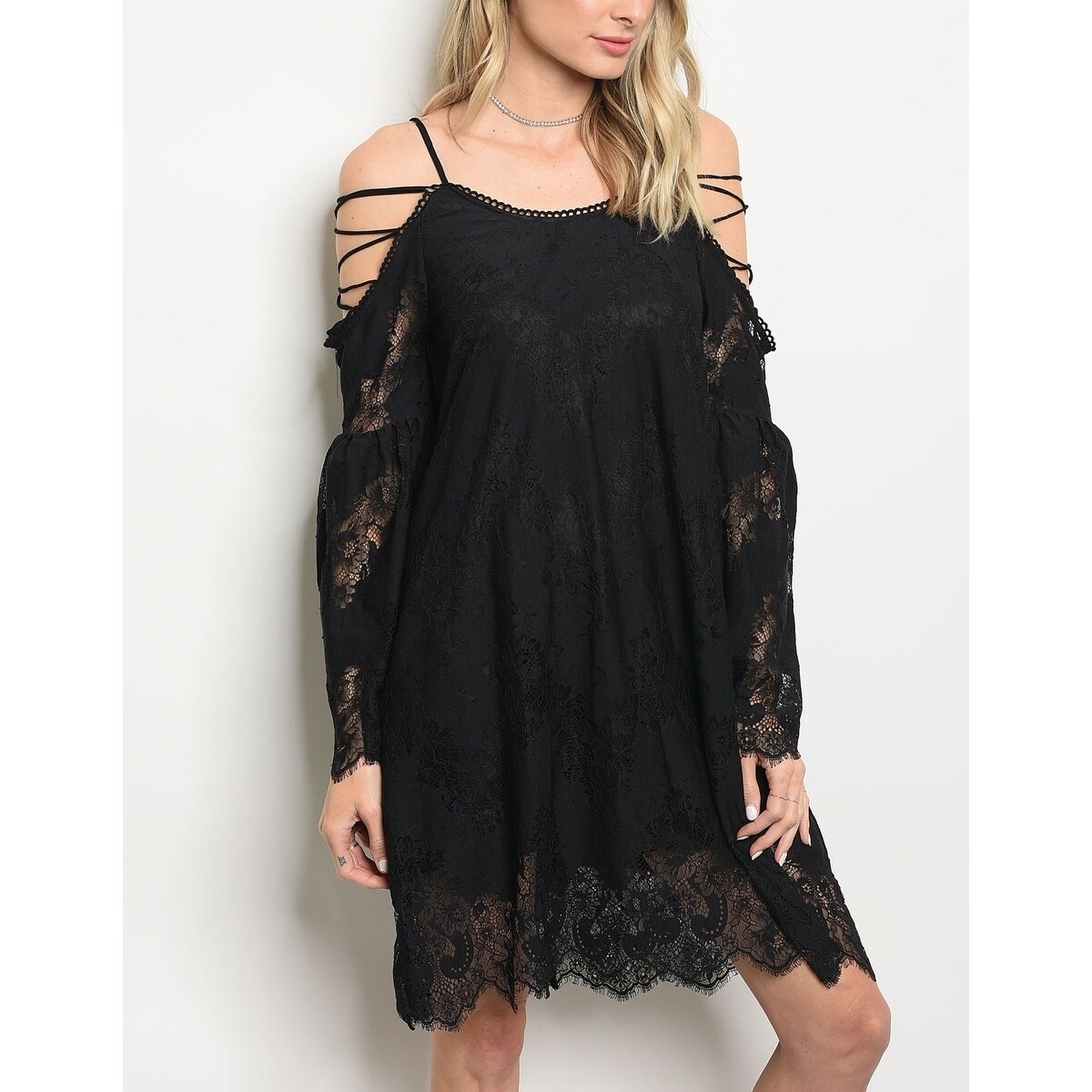 strappy lace dress