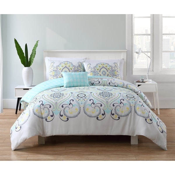 Shop VCNY Home Amherst 4-piece Full/ Queen Size Reversible ...