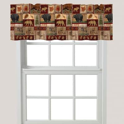 Laural Home Lodge Collage Window Valance 60x18
