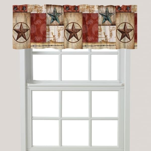 slide 1 of 1, Laural Home Rodeo Patch Window Valance