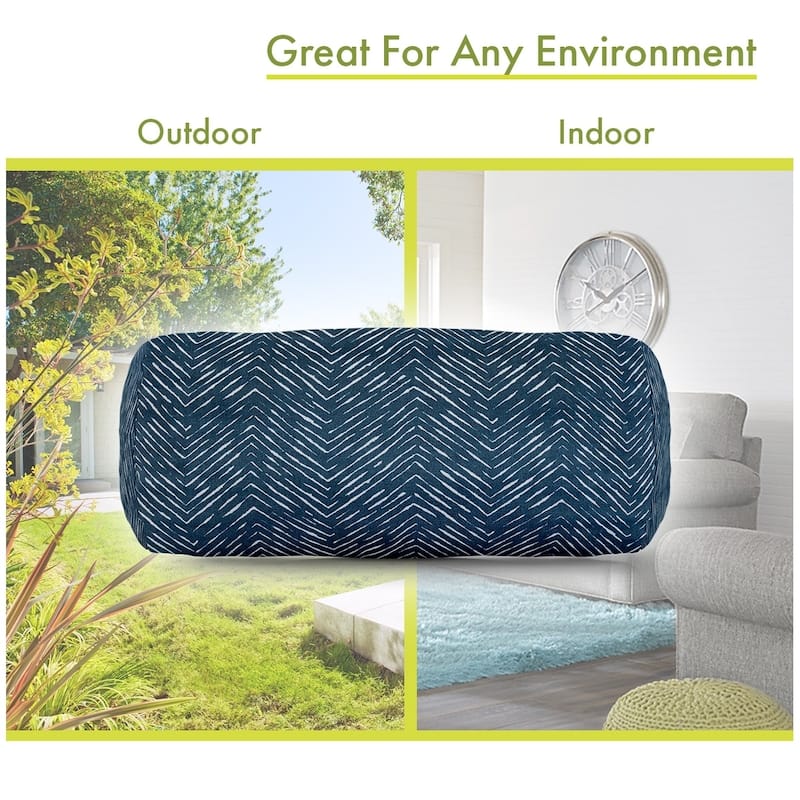 Majestic Home Goods Indoor Outdoor SouthWest Round Bolster Decorative Throw Pillow