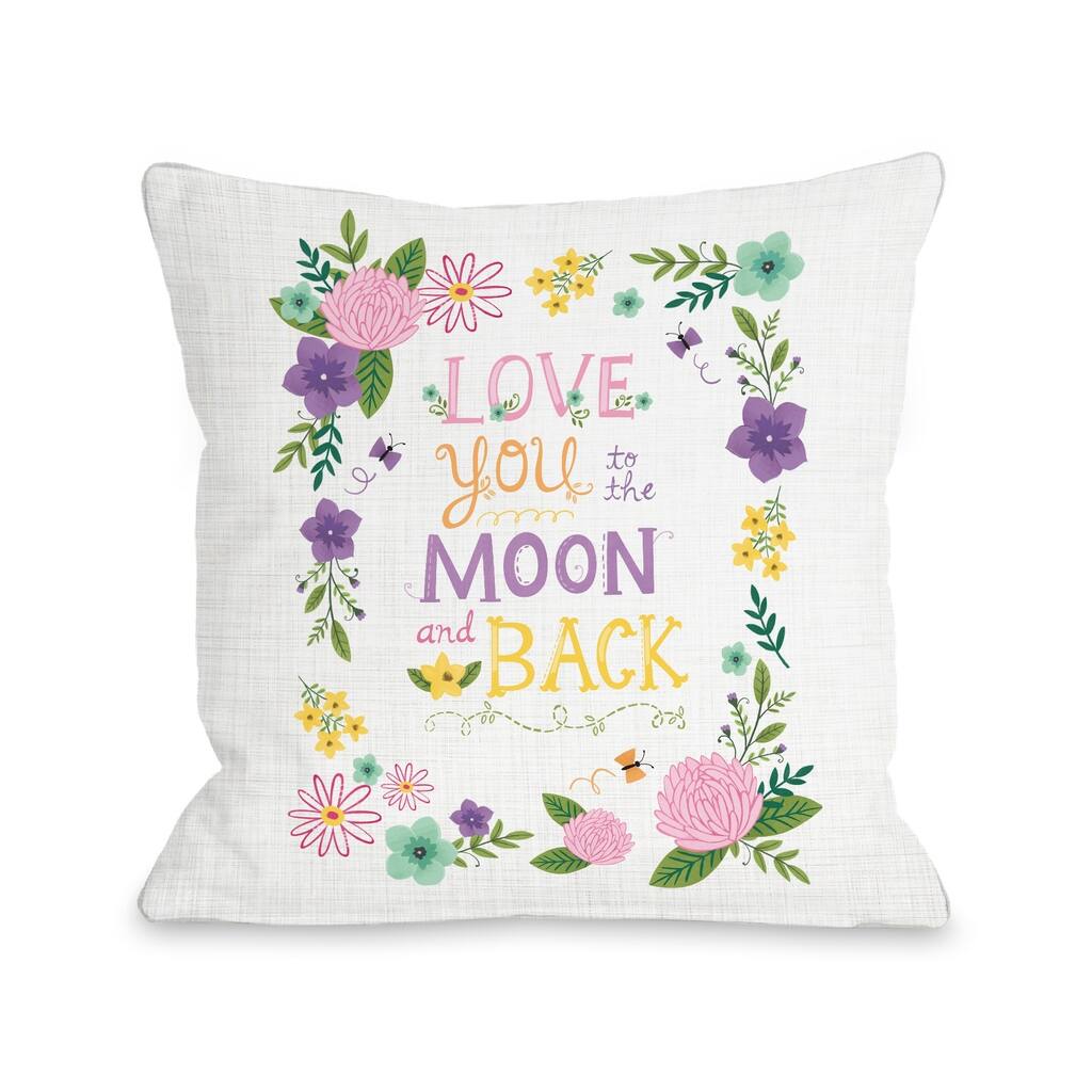 Joyous Thoughts - Gray Multi Pillow by Pinklight Studio - Julissa Mora