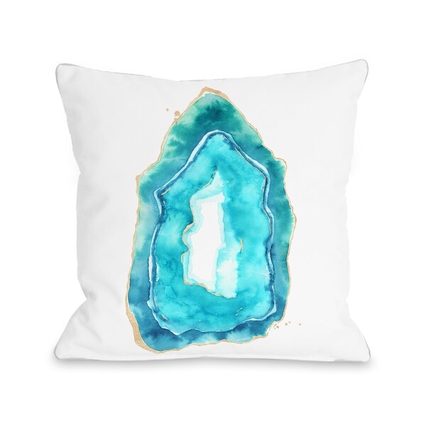 Petite Formations - Caribbean Aqua - Caribbean Aqua Pillow by lezleelliott